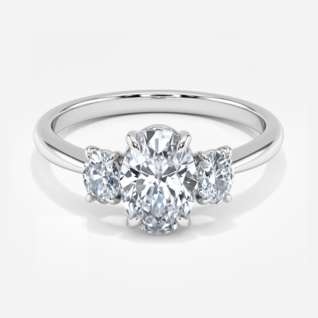 Kylie Oval Three Stone Engagement Ring
