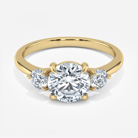 Kylie Round Three Stone Engagement Ring