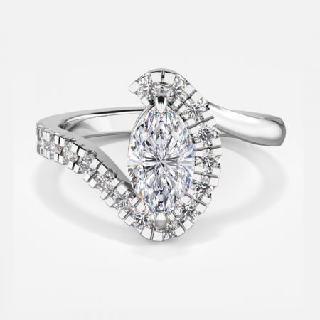 Neto Marquise Halo Engagement Ring