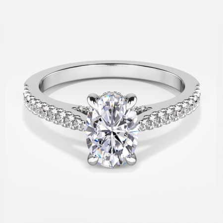 Veronica Oval Hidden Halo Engagement Ring