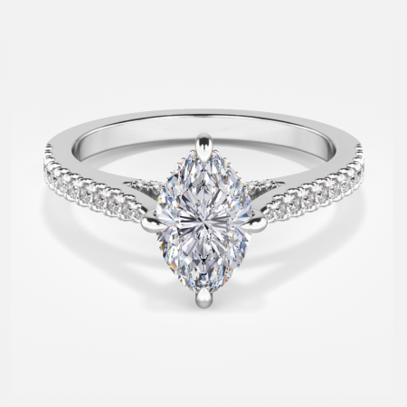 Veronica Marquise Hidden Halo Engagement Ring