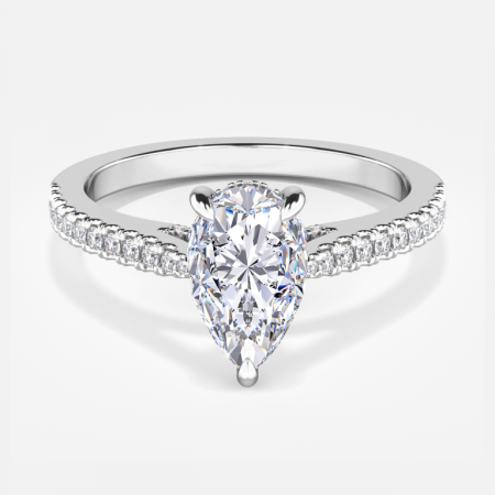 Veronica Pear Hidden Halo Engagement Ring