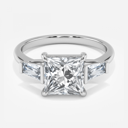 Geraldine Princess Three Stone Engagement Ring