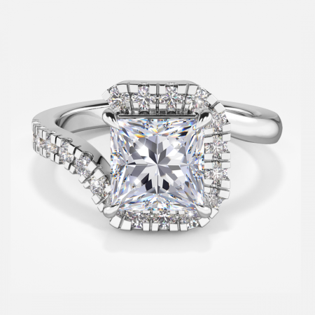 Neto Princess Halo Engagement Ring