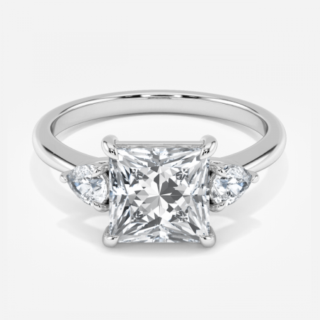 Renai Princess Three Stone Engagement Ring