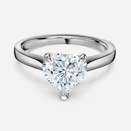 Violette Heart Solitaire Engagement Ring
