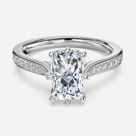 Aria Radiant Vintage Inspired Engagement Ring