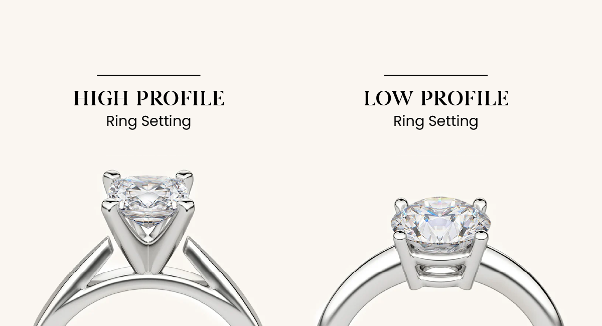 High Setting vs Low Setting Engagement Rings