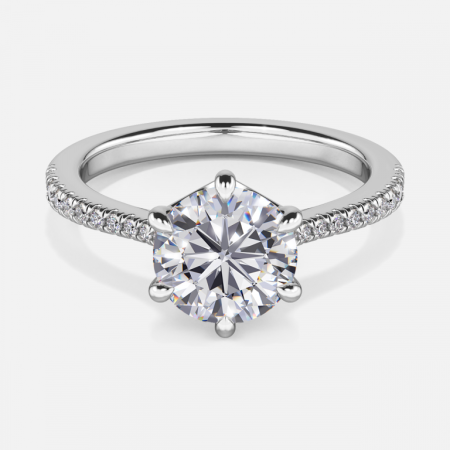 Edward Round Dainty Engagement Ring