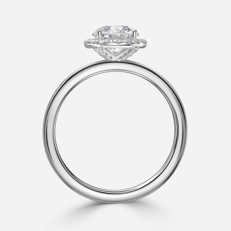 Jodha Round Lab Grown Diamond Halo Engagement Ring