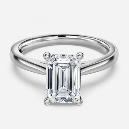 Vera Emerald Solitaire Engagement Ring