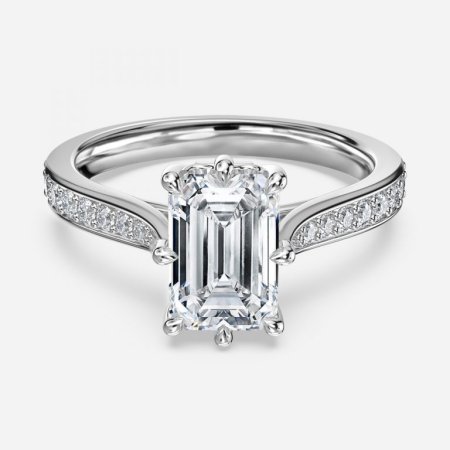 Aria Emerald Vintage Engagement Ring