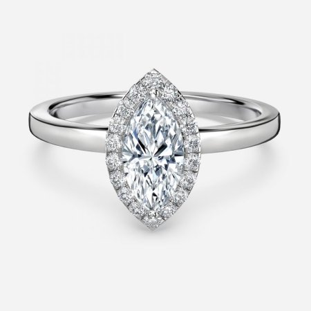 Jodha Marquise Halo Engagement Ring