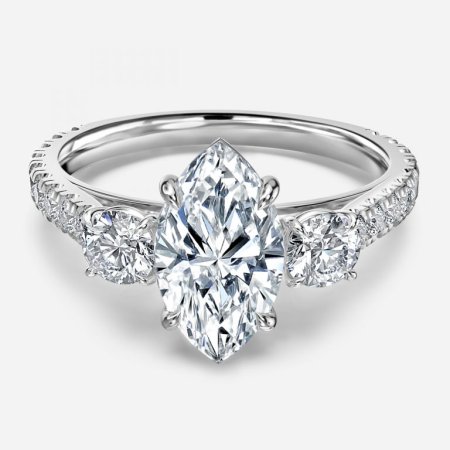 Treya Marquise Three Stone Engagement Ring