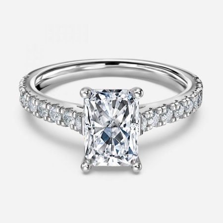 Ella Radiant Diamond Band Engagement Ring