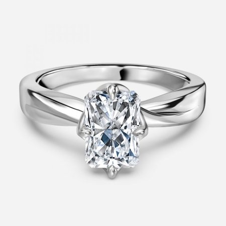 Rose Radiant Solitaire Engagement Ring