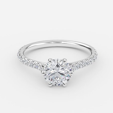 Freya Round Diamond Band Engagement Ring
