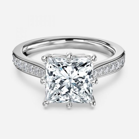 Aria Princess Vintage Inspired Engagement Ring