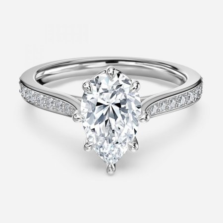 Aria Pear Vintage Engagement Ring