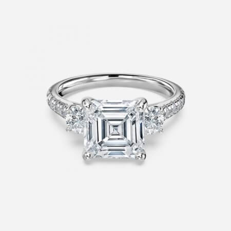 Talia Asscher Three Stone Engagement Ring