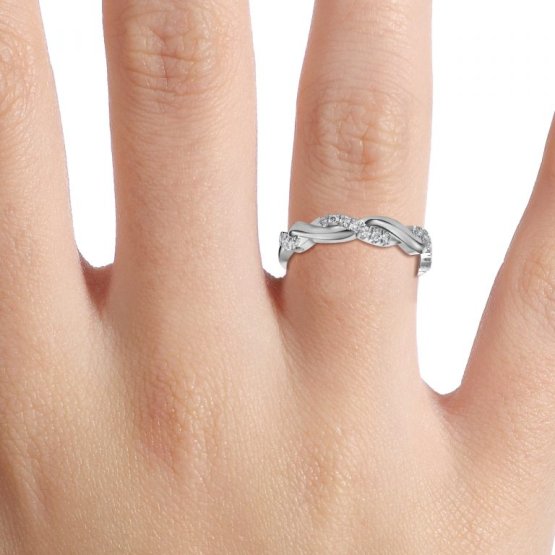 Pave Diamond Infinity Stackable Ring | Monica Rich Kosann