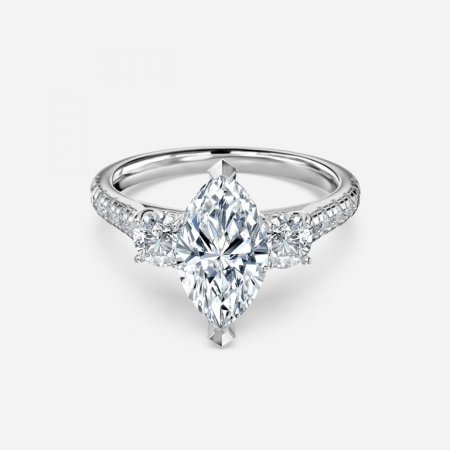 Talia Marquise Three Stone Engagement Ring