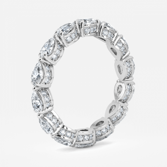Unique pear Eternity band