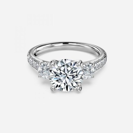 Talia Round Three Stone Engagement Ring