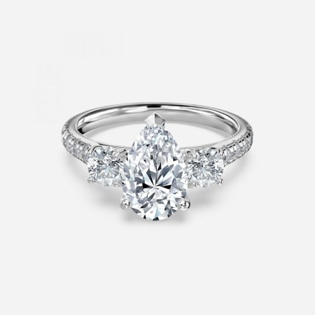 Talia Pear Three Stone Engagement Ring