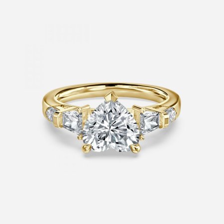 Maya Heart Three Stone Engagement Ring