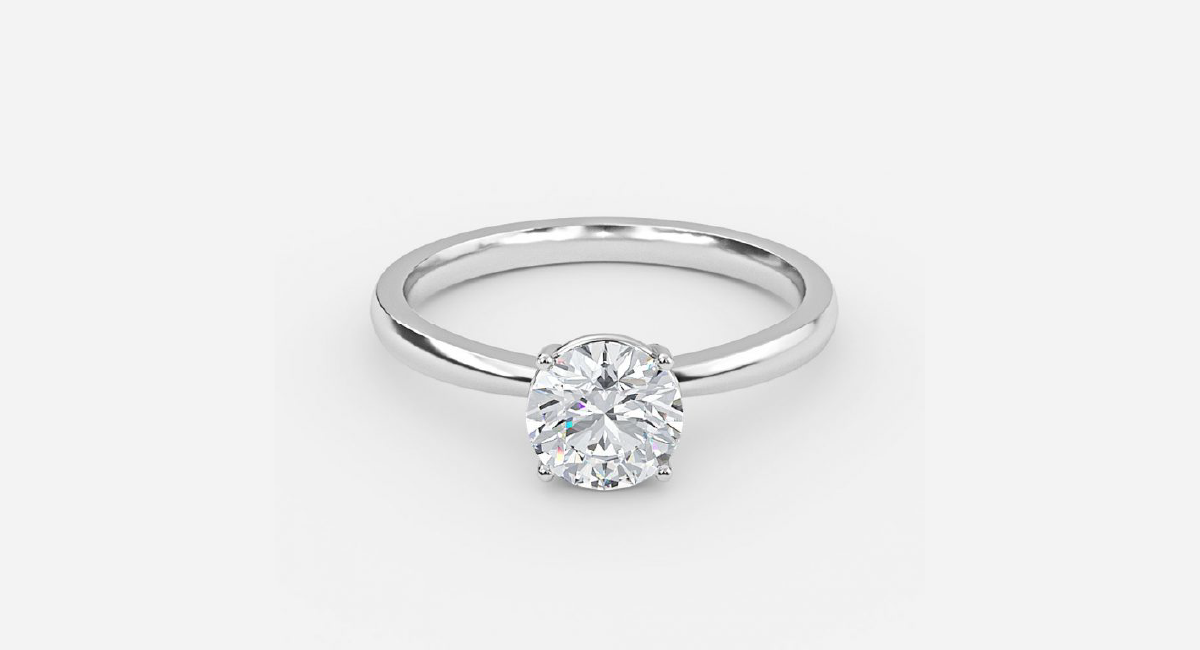 Ella Round Solitaire Engagement Ring under $500