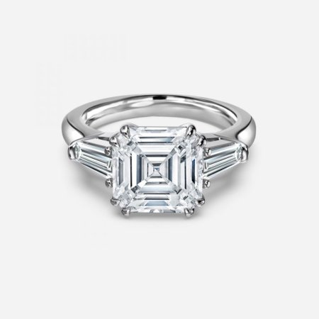 Ava Asscher Three Stone Engagement Ring