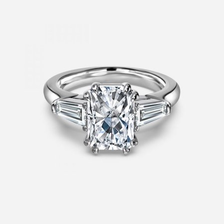 Ava Radiant Three Stone Engagement Ring