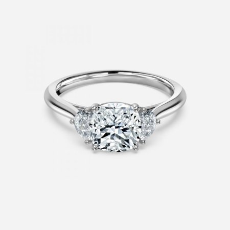 Juliette Cushion Three Stone Engagement Ring