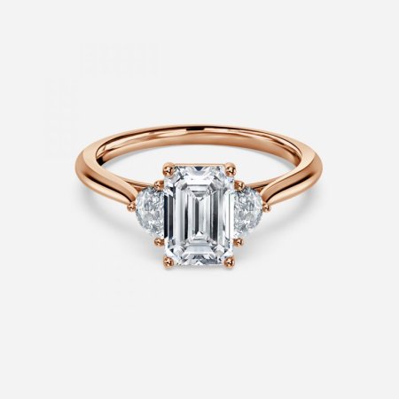 Juliette Emerald Three Stone Engagement Ring