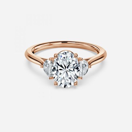 Juliette Oval Three Stone Engagement Ring