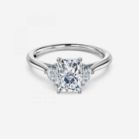 Juliette Radiant Three Stone Engagement Ring