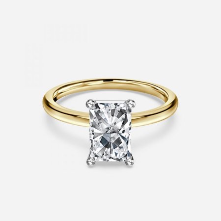 Diara Radiant Two Tone Solitaire Engagement Ring