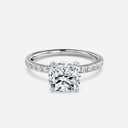 Sahana Cushion Diamond Band Engagement Ring