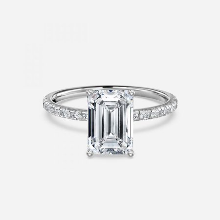 Sahana Emerald Diamond Band Engagement Ring