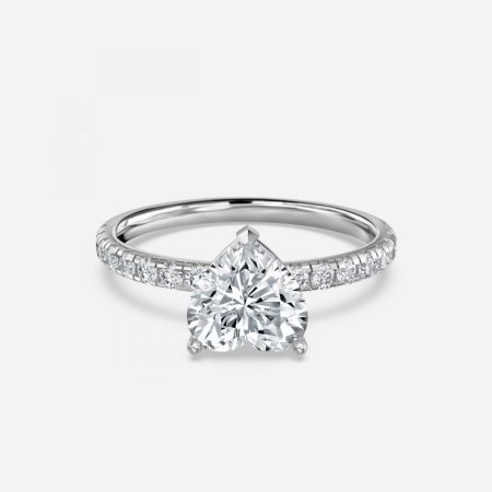 Sahana Heart Diamond Band Engagement Ring