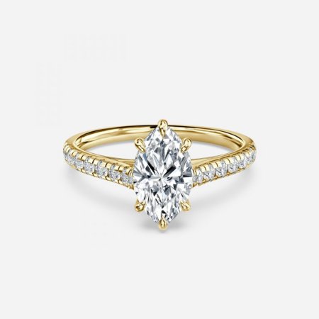 Ayla Marquise Diamond Band Engagement Ring