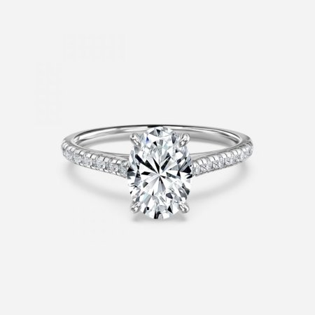 Ayla Oval Diamond Band Engagement Ring