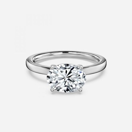 Demi Oval Solitaire Engagement Ring