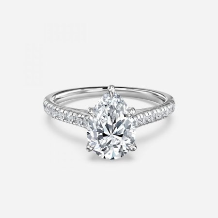 Ayla Pear Diamond Band Engagement Ring