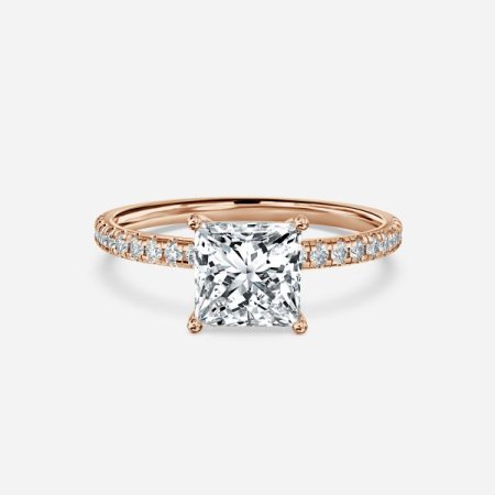 Tulip Princess Diamond Band Engagement Ring