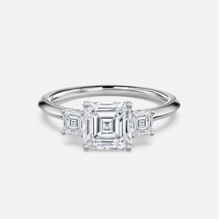 Dae Asscher Three Stone Engagement Ring