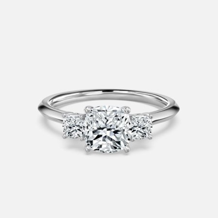 Dae Cushion Three Stone Engagement Ring