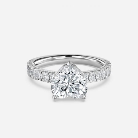 Kenzo Heart Hidden Halo Engagement Ring