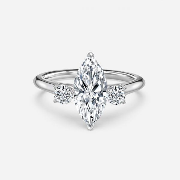 Celtic Marquise Solitaire Lab Grown Diamond Engagement Ring
